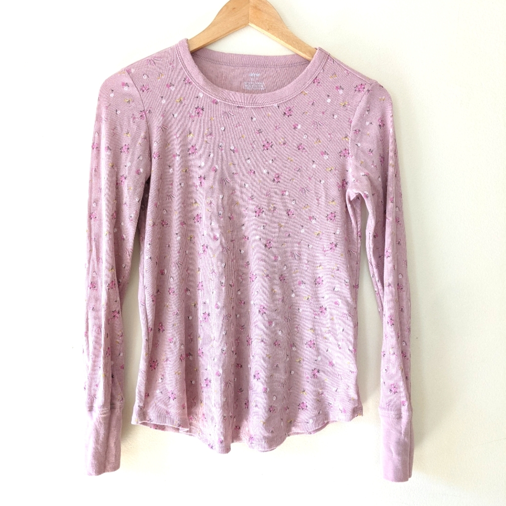Aerie Floral Ribbed Top